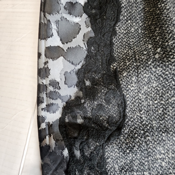 G.I.L.I Women Tweed Lace Accent Pencil Skirt Size Large - Picture 6 of 14